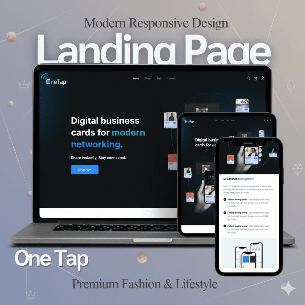 Digital Card App Landing Page