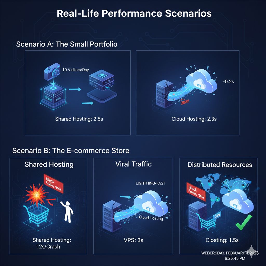 Cloud Hosting, VPS, or Shared? Which Actually Makes Your Site Faster