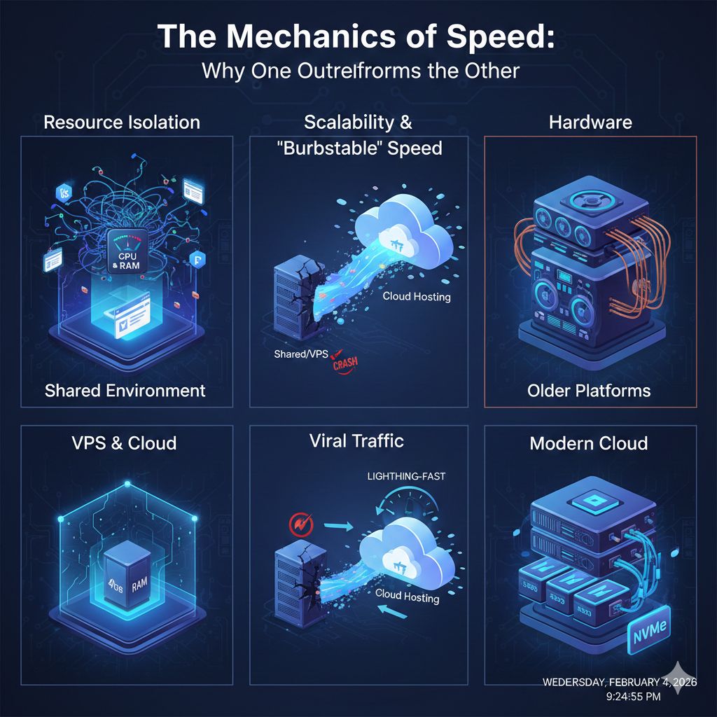 Cloud Hosting, VPS, or Shared? Which Actually Makes Your Site Faster